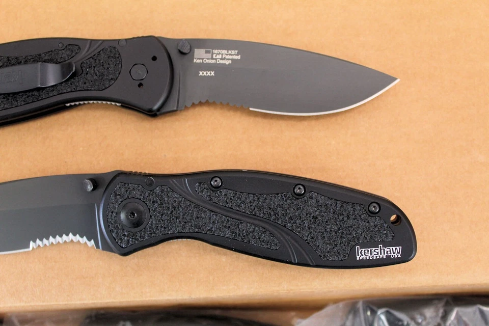 Combo desenfoque de bordes Kershaw 1670BLKST, apertura asistida, nuevo defecto, segundo de fábrica Foto 3 de 4