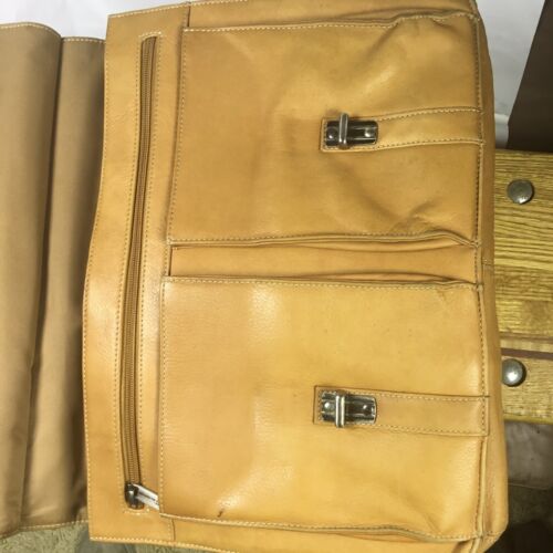 Vtg Kenneth Cole New York Leather Messenger Madmen Crossbody Bag Briefcase - Picture 7 of 21