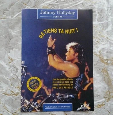 JOHNNY HALLYDAY - Tour 93 - Parc des Princes / Catalogue Merchandising ( 1993 ) - Photo 1/3