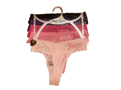 Juicy Couture 5-Pack Lace Thongs Panties Underwear