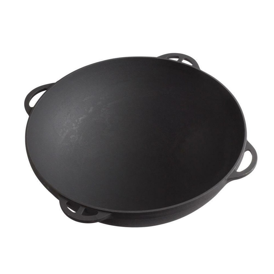 Olla De Hierro Fundido Kazán Uzbeka 22L Para Plov, Mangal Y Cocina, Negra - ¡Nueva Y Versátil!