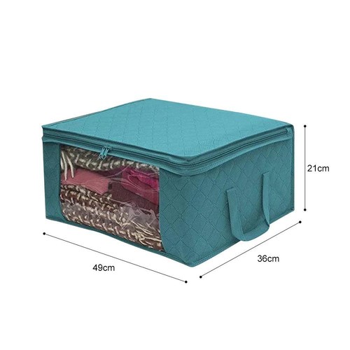 Large Capacity Foldable Clothes Storage Box Non Woven Organizer with Zipper - Bild 4 von 22