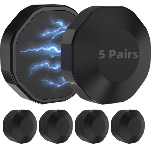 5 Paar Duschvorhang Magnet Gewichte unten (schwarz)