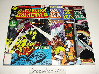Battlestar Galactica #1-4 Comic Lot Marvel 1979 2 3 TV Show Starbuck ...