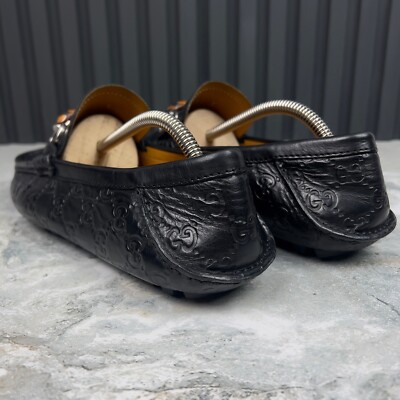 GUCCI　パンプス GUCCI Kensington horsebit-detailed debossed suede loafers