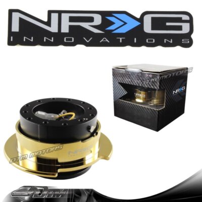 Black/Gold 6-Hole NRG Steering Wheel Gen 2.5 Quick Release Adapter SRK-250BK-CG