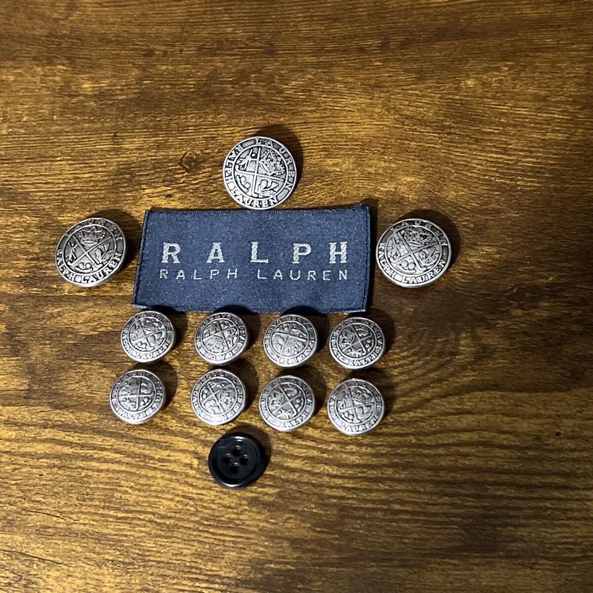 Ralph Lauren Replacement Buttons 11 Rare Vintage Silver Ralph Lauren Replacement Buttons 11 Rare Vintage Silver