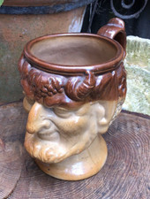 Antique Victorian Bacchus salt glaze pottery stoneware stein mug jug