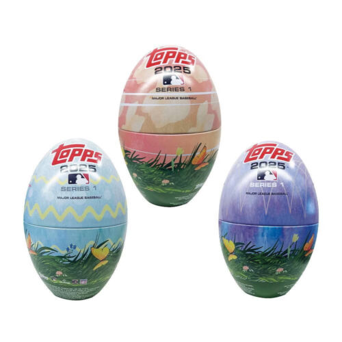2025 TOPPS SERIES 1 MLB BASEBALL EASTER EGG TIN Brand New Sealed (59 cards) - Picture 4 of 4