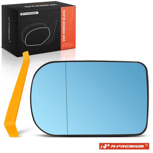 A-Premium Blue Mirror Glass with Power Adjust Front Left for BMW 525i 530i 01-03