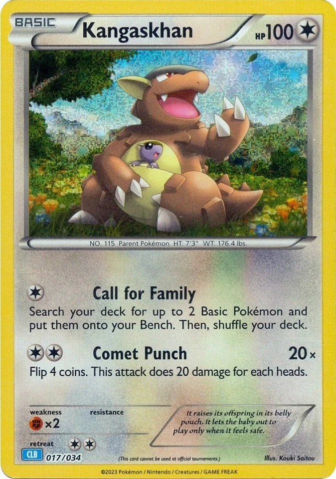 Kangaskhan 017/034 Trading Card Game Classic