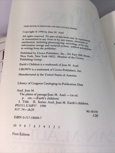 Jean Auel Plains Of Passage & Mammoth Hunters 1985 First Prints - Picture 16 of 17