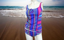 NWT GOTTEX GTX Striped TANKINI 2 pc C cup BATHING SUIT SWIMSUIT SET size - 6