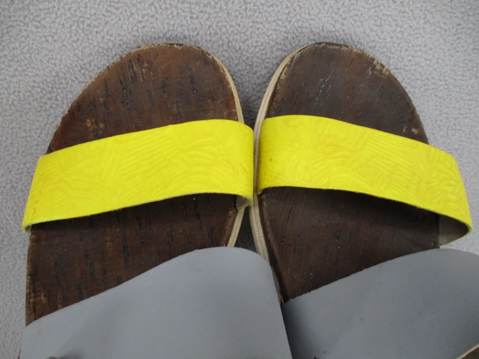 Merrell Sandals Womens 9 Yellow Grey Leather Strap Buckle Sleet Beach Slip On - image 2 of 4