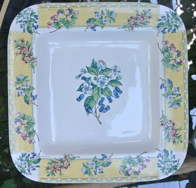 Spigarelli Ceramiche Large Quare Bowl/Platter Made in Italy 15-3/4''