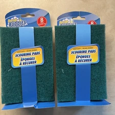 SCRUB BUDDIES Pack of 16 Scouring Pads 4x6 Inch For Tough Cleaning Jobs