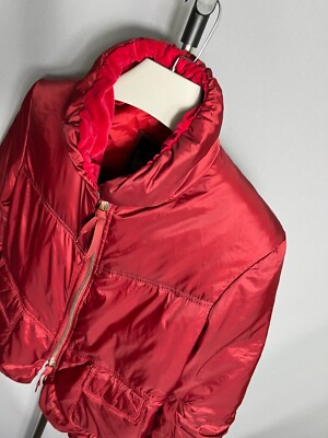 MARITHE FRANCOIS GIRBAUD Red Puffer Down Jacket Sz 44 US 29 | eBay