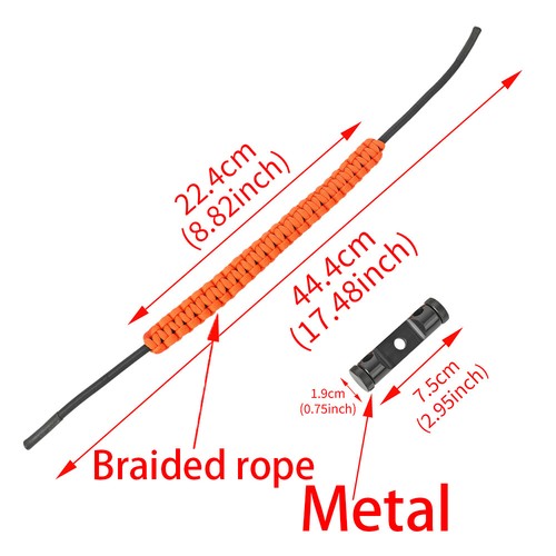 Tir à l'arc composé arc poignet écharpe tresse cordon corde sangle réglable métal chasse - Photo 2/19