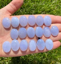 Chalcedony Cabochon - Polished Stone Oval, Natural Chalcedony from Namibia