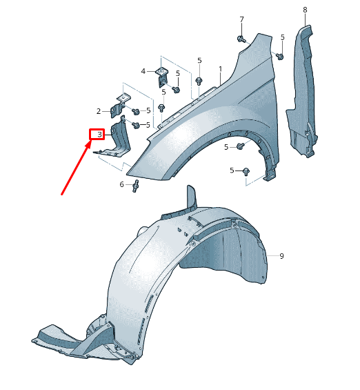 NEU SITZ TARRACO KN RIGHT FENDER ACRATE 5FJ821136 ORIGINAL | eBay