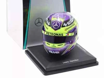 MODELLINO CASCO HELMET 1:5 SPARK AUTO F1 MERCEDES LEWIS HAMILTON BRITISH GP 2024