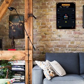 PAC MAN LABYRINTH Metal Wall Sign Retro Gaming Plaque Arcade PacMan Man Cave Nes