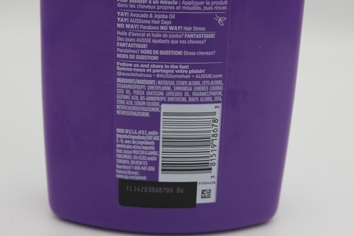 Aussie 26.2 Oz Miracle Moist With Avocado & Jojoba Oil Moisturizer Conditioner - Picture 8 of 8