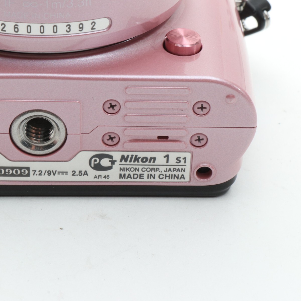 Exc+5】Nikon 1 S1 10.1MP DSLR Pink Body Only Digital Camera