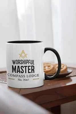 Personalised Freemason Mug - Worshipful Master - Freemasonry Masonic Gift