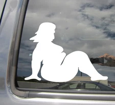 Plus Size Mudflap Girl - Fat Chunky - Car Window Vinyl Decal Sticker 02014