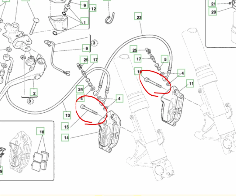 Pernos perforados de titanio pinza de freno delantero Ducati 999R 02-07 pernos Ti carrera Foto 2 de 3