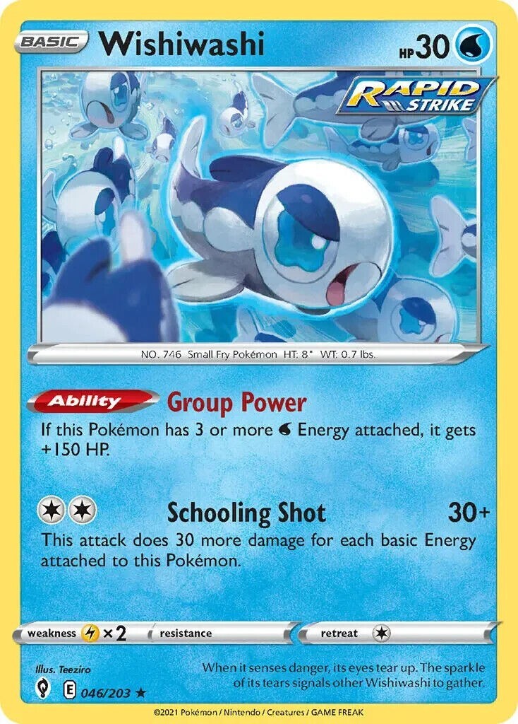 Wishiwashi RARE Pokemon TCG Card 046/203 | eBay Wishiwashi RARE Pokemon TCG Card 046/203 | eBay