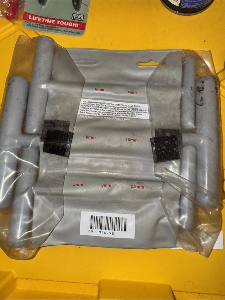 Sears Craftsman USA Nos 7pc Metric Cushion Grip T Handle Hex Key Set 46298 Rubbe - Image 4 of 4