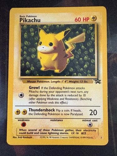 New ListingPokémon Pikachu Black Star Promo Card #1 Ivy Pikachu MP Vintage Pokemon (WEAR)