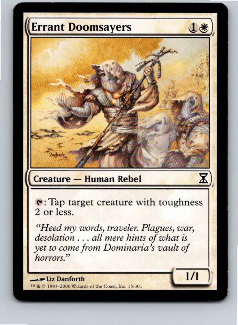 Magic the Gathering Errant Doomsayers Time Spiral MTG Free Shipping!