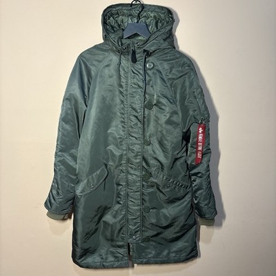 Alpha Industries N-3B Style Parka 1002105 Green Hooded Jacket L