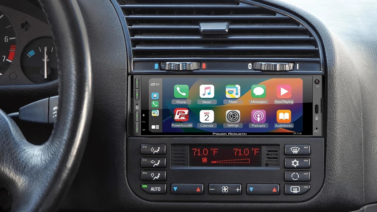 Power Acoustik CP-71WA UPDATED 1-DIN Stereo Apple CarPlay