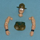 vintage G.I. GI JOE gijoe 1986 SGT. SLAUGHTER BODY PARTS LOT waist arms FREESHIP