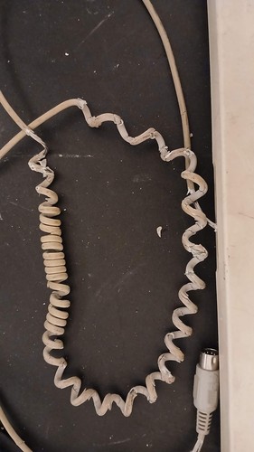 Clavier DIN rétro vintage Biege 5 broches AT | fil plastique dégradé - Photo 3/5