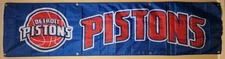 Detroit Pistons NBA Huge 2x8 Foot Banner Flag With Metal Grommets