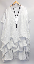 Moonshine linen dress balloon dress size 48 50 52 lagenlook size 4 grey pockets