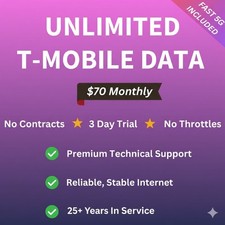 T-Mobile UNLIMITED 4G 5G Home Mobile Internet Hotspot Data SIM card. FREE TRIAL 
