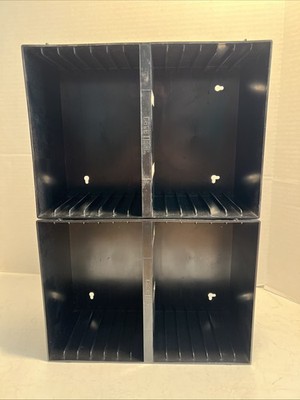 Two (2) Case Logic 14 (28) DVD Hard Plastic Storage Rack Wall Mount Holder Black