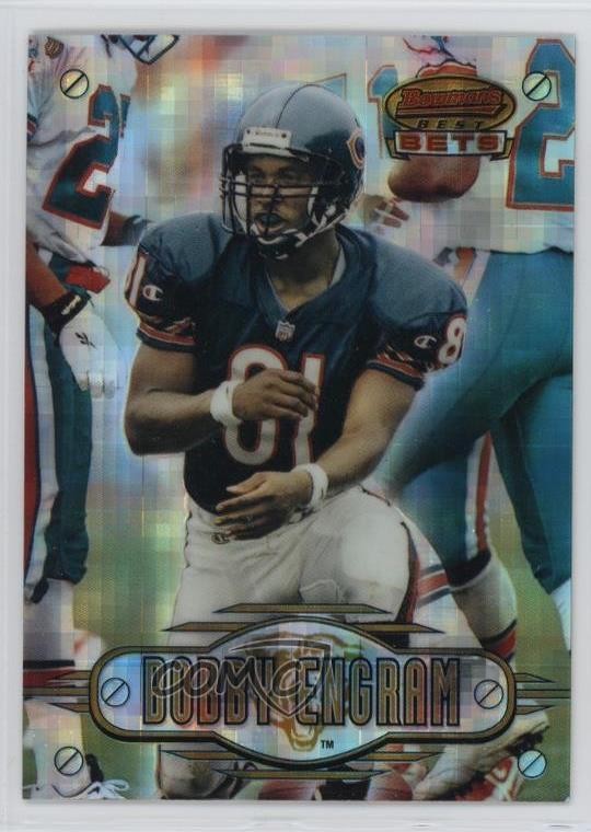 1996 Bowman's Best Bets Atomic Refractor Bobby Engram #BB9 Rookie RC tg5