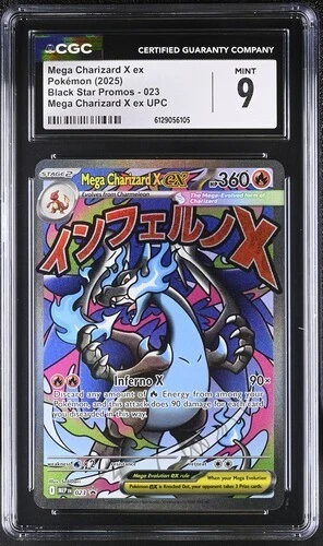 Mega Charizard X EX *CGC 9* Full Art *Phantasmal Flames UPC Promo* #23 *Pokemon