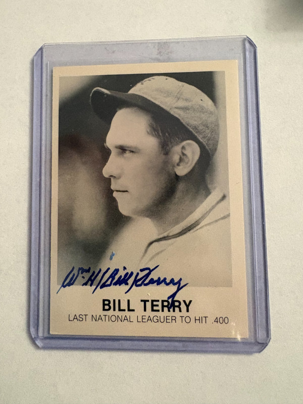 1984 RENATA GALASSO BILL TERRY SIGNED BASEBALL CARD