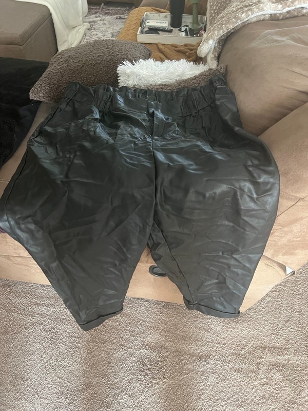 Eloquii Black Pleather Pants Size 22