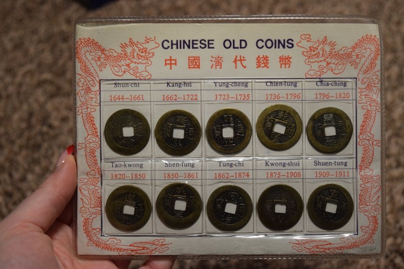 Chinese Old Coins 1644 - 1911 Ancient Cash Coins Set Of 10