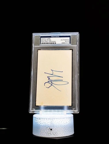 Nolan Ryan Index Card Autographed / PSA Auto Authentic