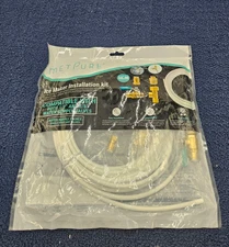 Metpure ICEMK2514 25ft Ice Maker Fridge 1/4 Valve & Supply Line Fitting for 1/2"